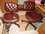 PAIR OF STENO CHAIRS. BOTH ADJUSTABLE