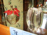 2 GLASS PAPERWEIGHTS