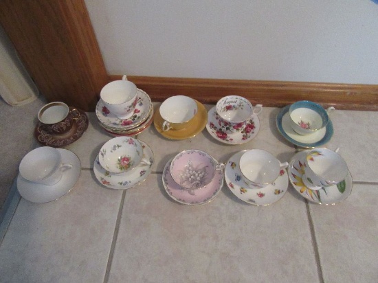 ASSORTMENT OF TEACUPS