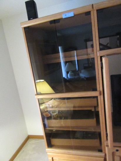 GLASS FRONT STORAGE / ENTERTAINMENT CABINET