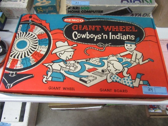 REMCO GIANT WHEEL COWBOYS AND INDIANS BOARD GAME