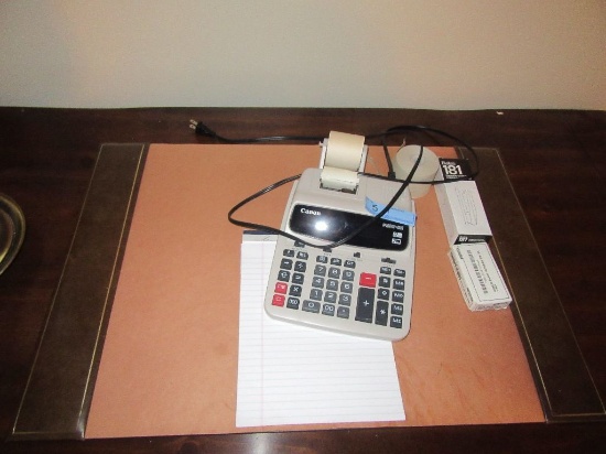 CANON ADDING MACHINE, STAPLER, DESK PAD, AND ETC