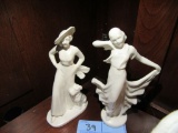 VICTORIAN STYLE FIGURINES. MARKED GERMANY