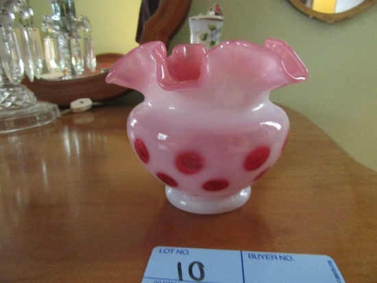 PINK & RED POLKADOT VASE