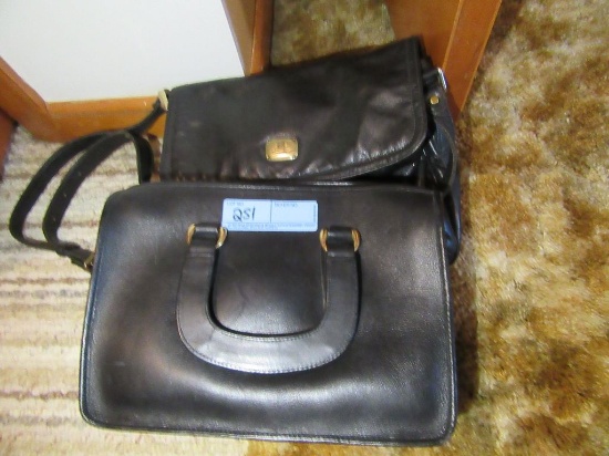HANDMADE BLACK LEATHER PURSE AND OTHER