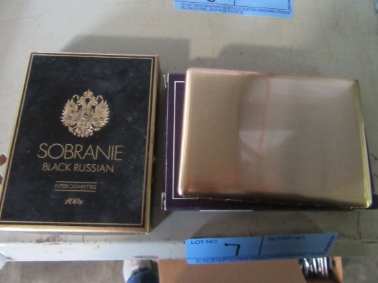 COLIBRI CIGARETTE CASE AND BOX, AND SOBRANIE BLACK RUSSIAN FILTER CIGARETTE