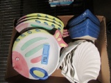 VARIETY OF SEA RELATED SERVING DISHES