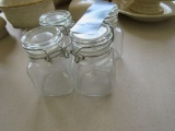 4 SNAP LID GLASS CONTAINERS