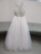SIZE 10 JOVANI WHITE/NUDE WEDDING DRESS  $750.00