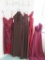 (5) BRIDESMAID/SPECIAL OCCASION DRESSES - SIZE 18 CLARET $240.00
