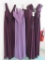 (4) BRIDESMAID/SPECIAL OCCASION DRESSES - SIZE 16 AUBERGINE $170.00, SIZE 1