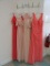 (4) BRIDESMAID/SPECIAL OCCASION DRESSES - SIZE 8 CORAL  $195.00, SIZE 12 BL