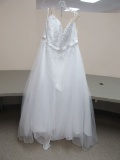 SIZE 22W CHRISTINA WU LOVE WHITE/WHITE/NUDE WEDDING DRESS  $950.00