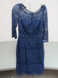 SIZE 8 SOCIAL OCCASIONS NAVY BLUE MOTHER/SPECIAL OCCASION DRESS $340.00