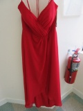 SIZE 10 RED BRIDESMAID/SPECIAL OCCASION DRESS  $195.00