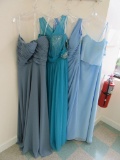 (4) BRIDESMAID/SPECIAL OCCASION DRESSES - SIZE 10 CAPRI  $180.00, SIZE 20 M