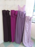 (4) BRIDESMAID/SPECIAL OCCASION DRESSES - SIZE 6 THISTLE, SIZE 14 WISTERIA,