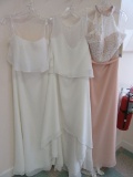 (3) BRIDESMAID/SPECIAL OCCASION DRESSES - SIZE 12 IVORY  $180.00, SIZE 10 I