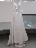 SIZE 8 CASABLANCA BELOVED CANDLELIGHT/IVORY/SILVER WEDDING DRESS  $825.00