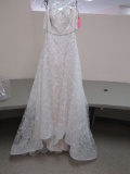 SIZE 10 MARTIN THORNBURG IVORY/PETAL WEDDING DRESS  $1,350.00