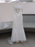 SIZE 10 SOPHIA TOLLI LIGHT CHAMPAGNE/SILVER WEDDING DRESS  $1,575.00