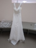SIZE 10 VAL STEFANI IVORY/IVORY WEDDING DRESS  $2,240.00