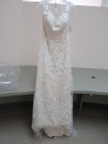 SIZE 12 CASABLANCA CHAMPAGNE/NUDE/IVORY/SILVER WEDDING DRESS  $1,980.00