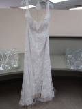 SIZE 14 CASABLANCA BELOVED WHITE/WHITE/WHITE WEDDING DRESS  $995.00