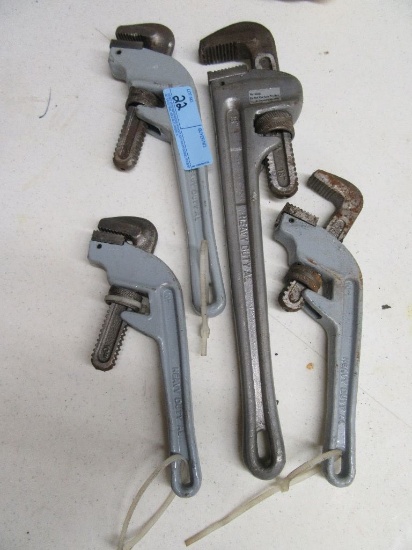 4 ASSORTED PIPE WRENCHES