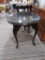 CHERRY OVAL GLASS TOP END TABLE