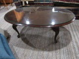 ETHAN ALLEN GLASS TOP COFFEE TABLE