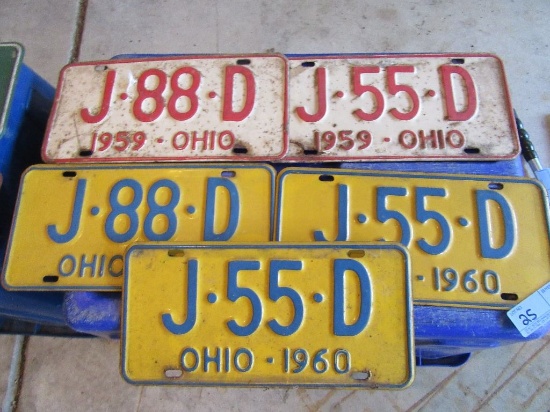 1959 AND 1960 LICENSE PLATES