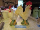 2 ROOSTERS  #3072. POSSIBLY LEFTON