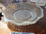 HOBNAIL BOWL WITH WHITE FLUTED TRIM