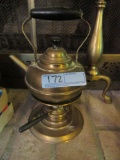 BRASS TEAPOT WITH WARMER TRAY