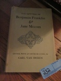 LETTERS BY BENJAMIN FRANKLIN AND JANE MECOM BOOK BY CARL VAN DOREN