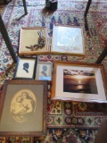LOT OF FRAMED ARTWORK AND SILHOUETTE PICTURES