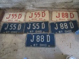 1967 AND 1968 LICENSE PLATES