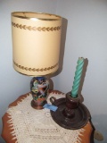 LAMP AND CANDLESTICK HOLDER