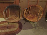 2 BAMBOO WOVEN SEAT CHAIRS