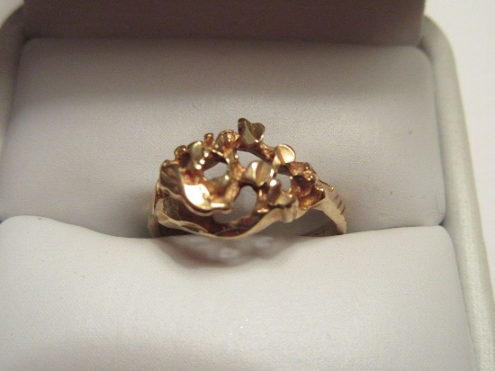 14 KARAT NUGGET RING