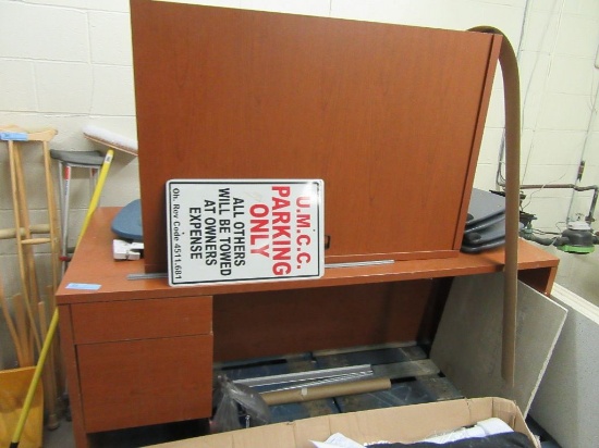 CHERRY FINISH L SHAPED DESK