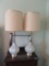 2 GLASS TABLE LAMPS