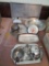 ASSORTMENT OF SILVER PLATE AND HAMMERED ALUMINUM