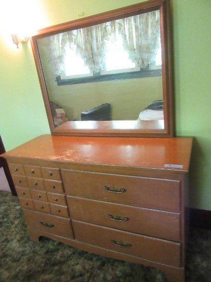 SIX DRAWER DRESSER WITH MIRROR