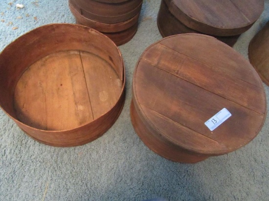 2 BARREL BOXES. ONE WITH LID