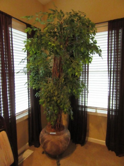 ARTIFICIAL TREE IN CERAMIC POT ON STAND