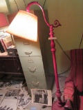 PAINTED VINTAGE LAMP WITH SERPENT DESIGN