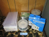 ASSORTED BLANK CD'S, CD CASES, CD/DVD SLEEVES