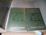 2 RUDYARD KIPLING VINTAGE BOOKS. COPYRIGHT 1900 WITH SWASTIKA INSIGNIA